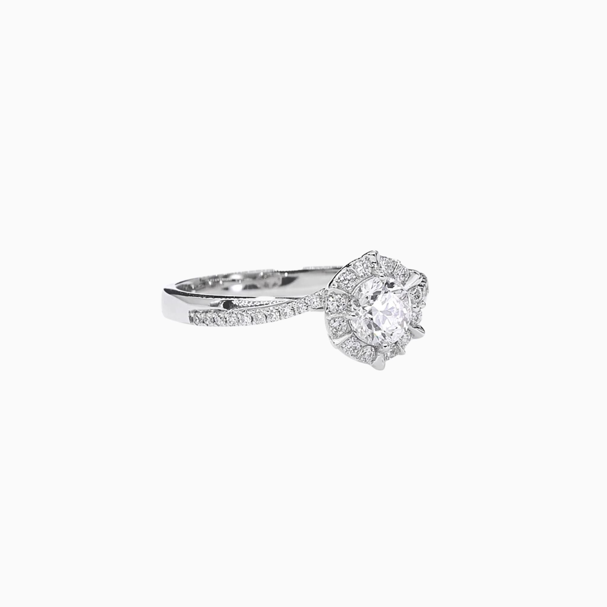 Acacia Halo Engagement Ring
