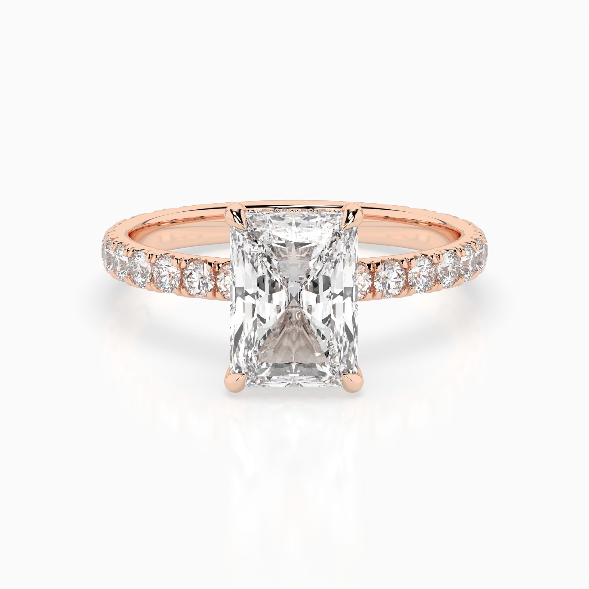 Danique Radiant Pavé Hidden Halo Engagement Ring
