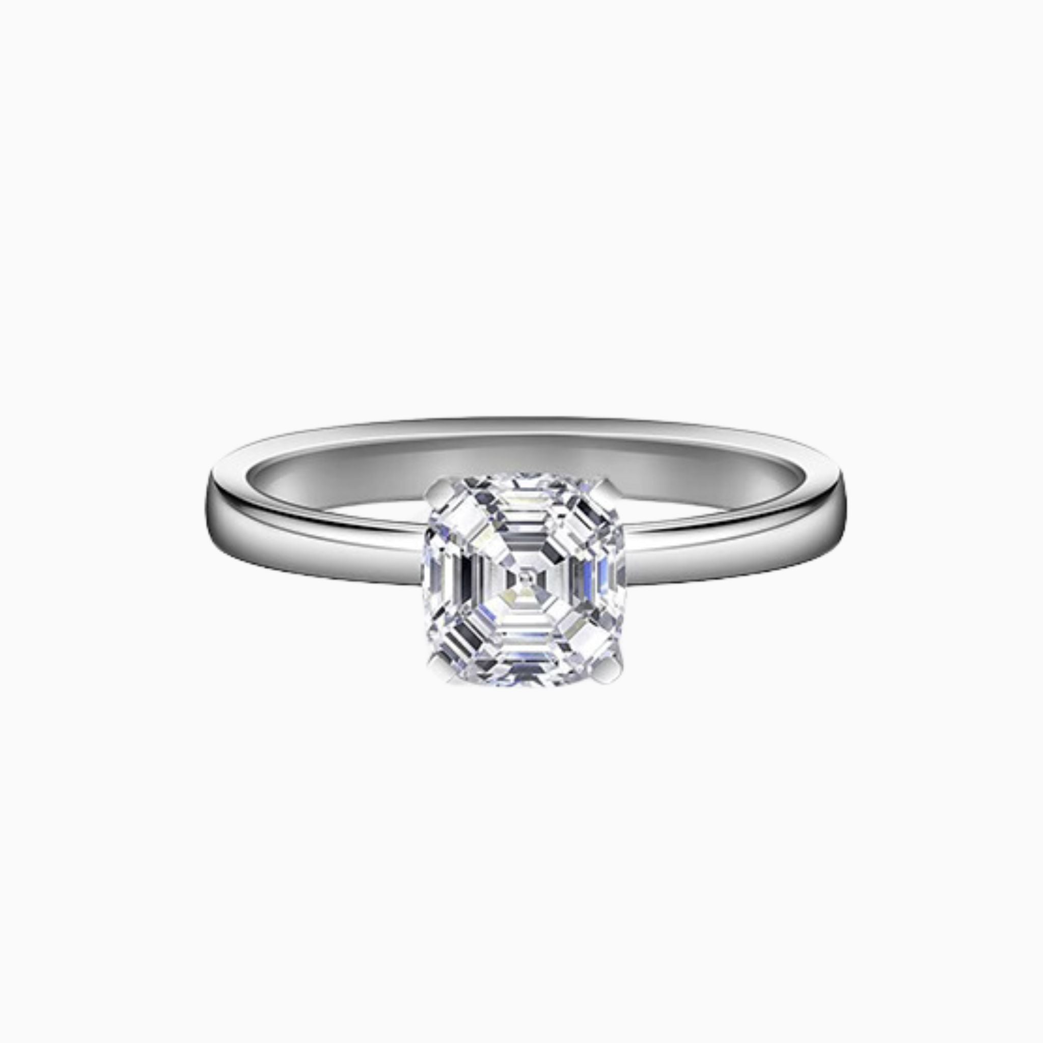 Cholet Asscher Solitaire Engagement Ring