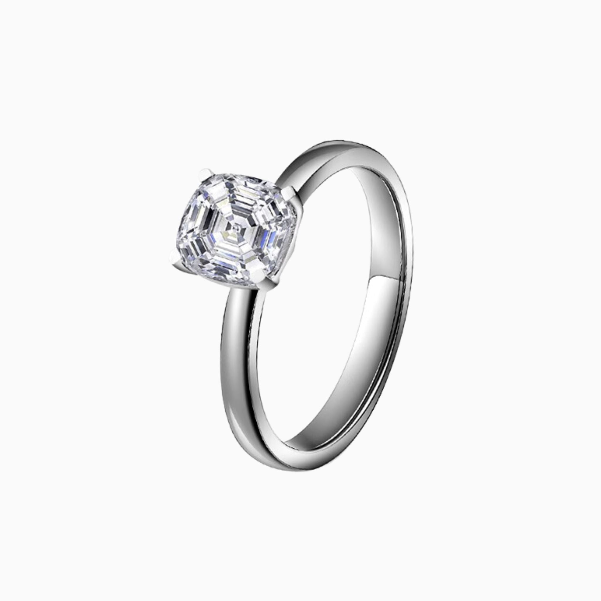 Cholet Asscher Solitaire Engagement Ring