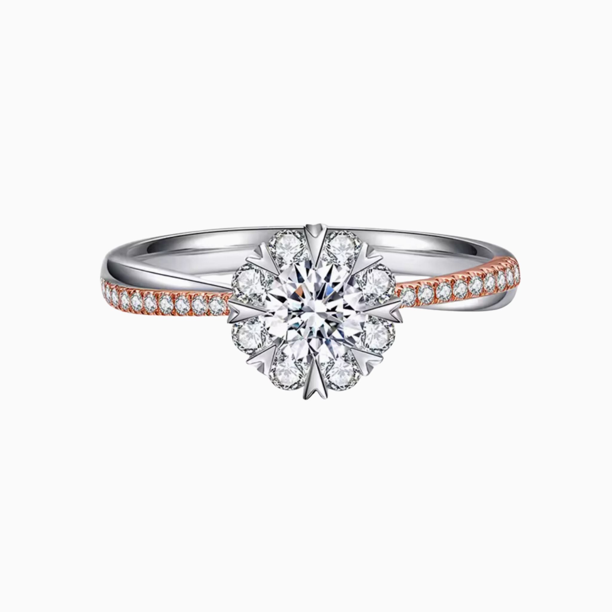 Celestial Embrace Duo Gold Engagement Ring