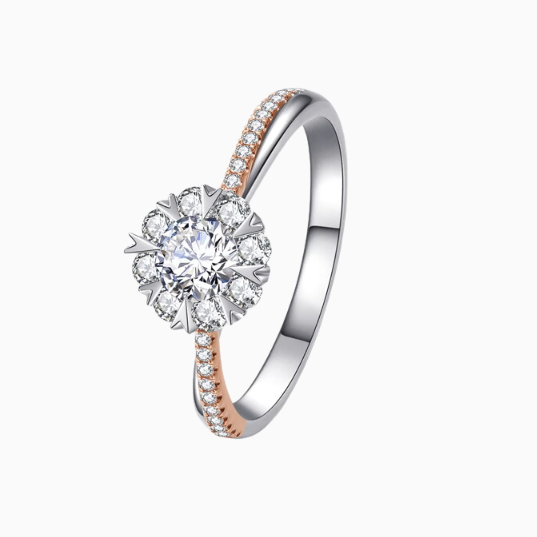 Celestial Embrace Duo Gold Engagement Ring