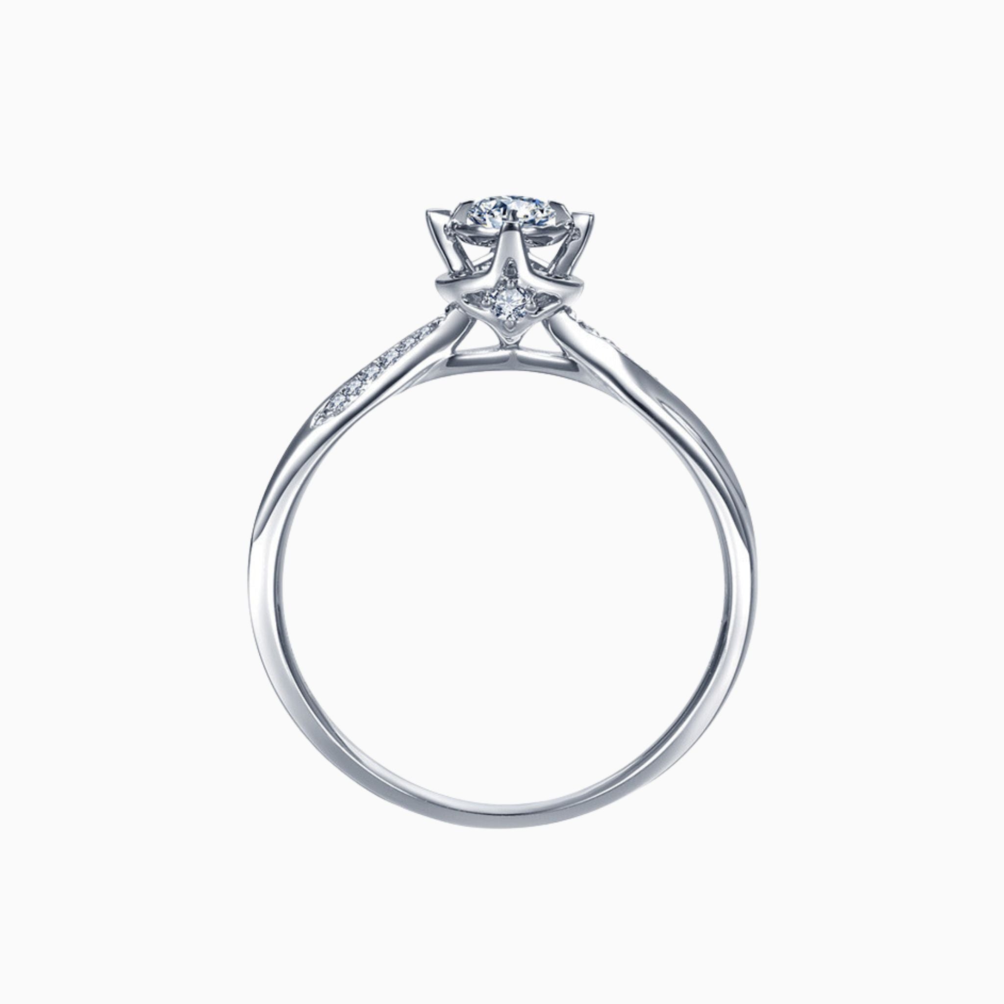 Intertwined Romance Pavé Twisted Band Engagement Ring