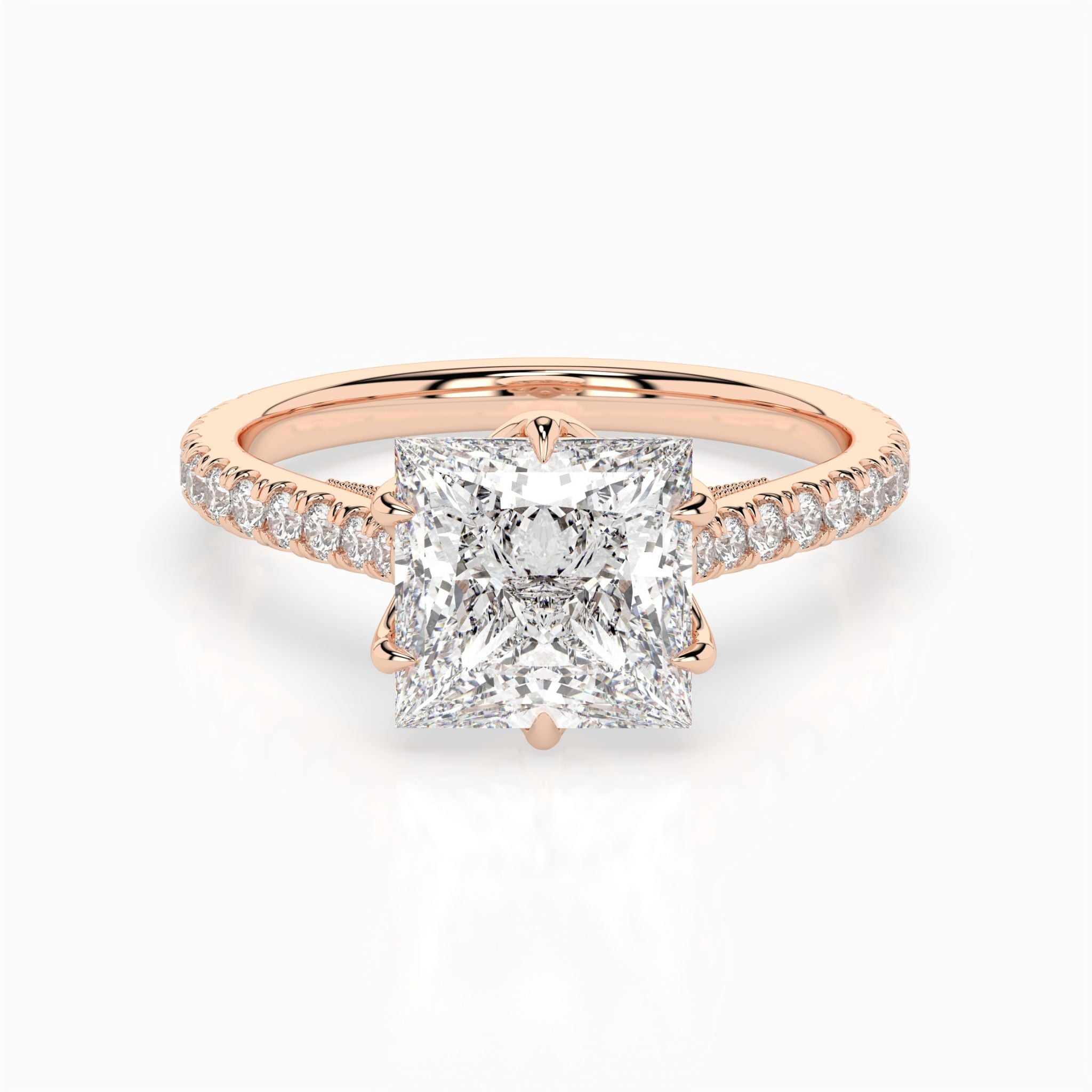 <b>Build Your Own</b> <br>The Celie: Princess Milgrain Pavé Engagement Ring<br>