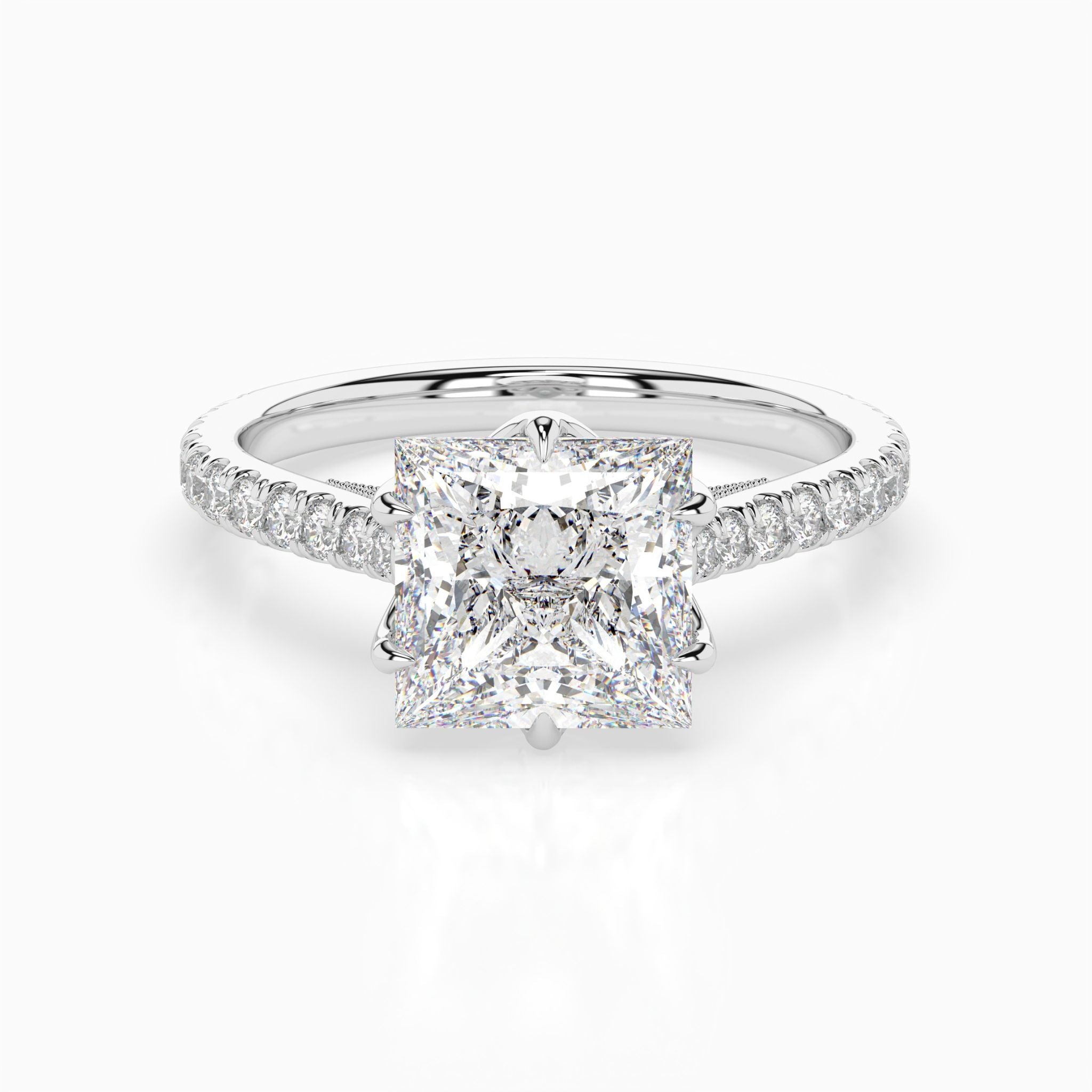 <b>Build Your Own</b> <br>The Celie: Princess Milgrain Pavé Engagement Ring<br>