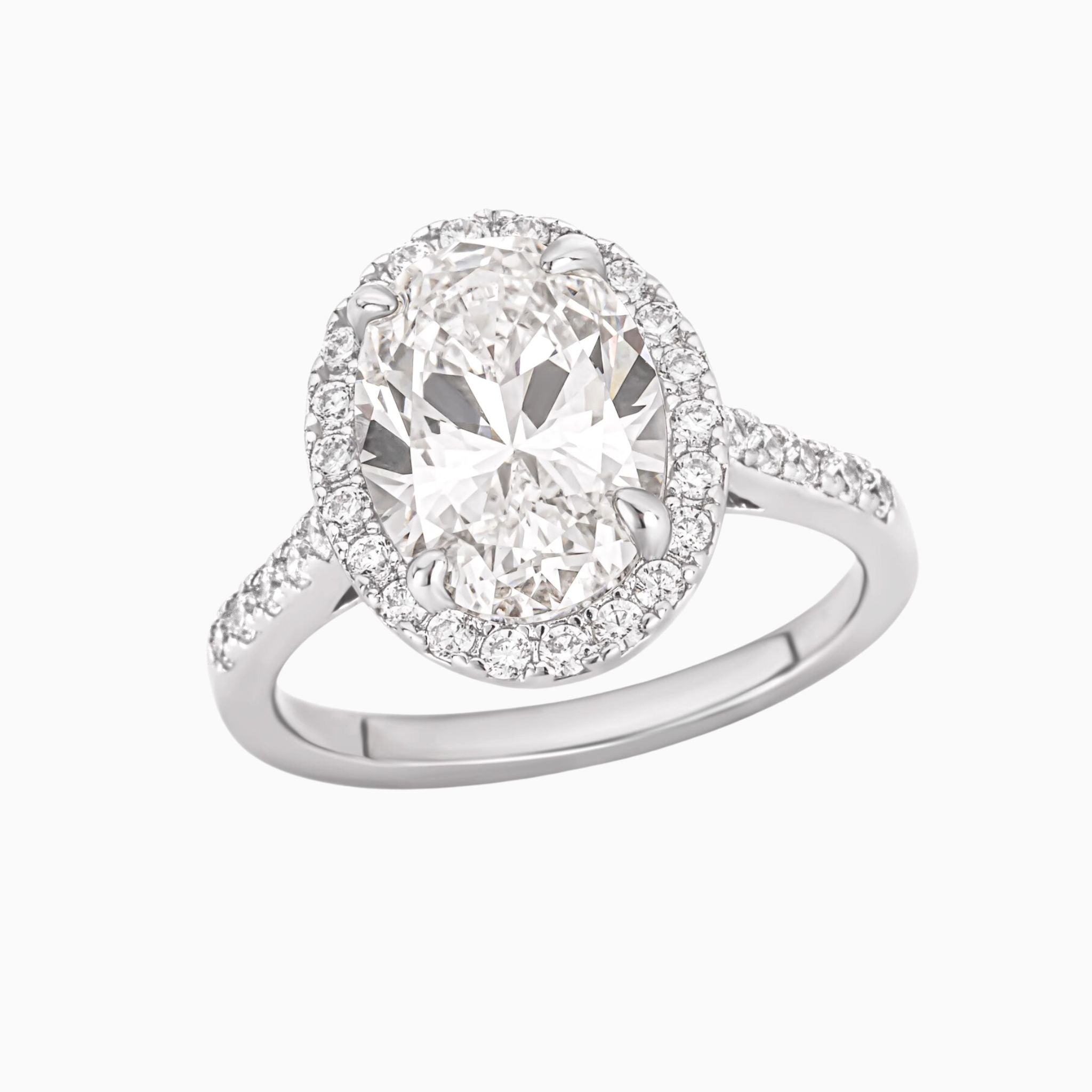 Valence Oval Halo Pavé Engagement Ring