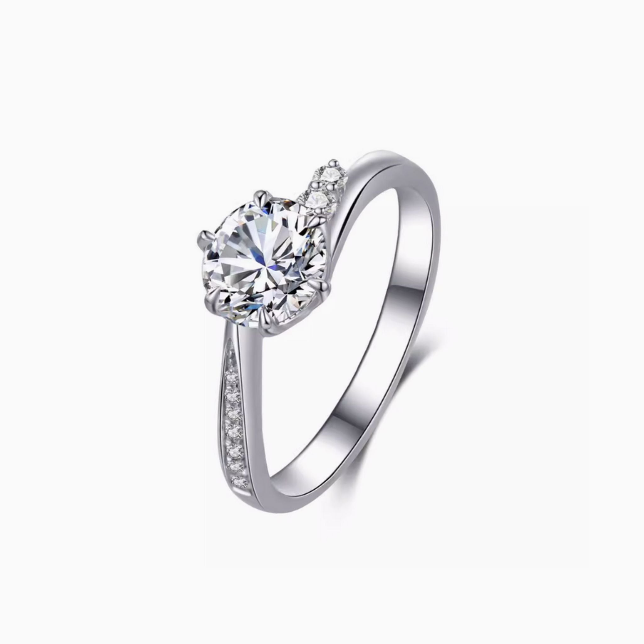 Stellar Round Brilliant Diamond Ring: 1 - Carat