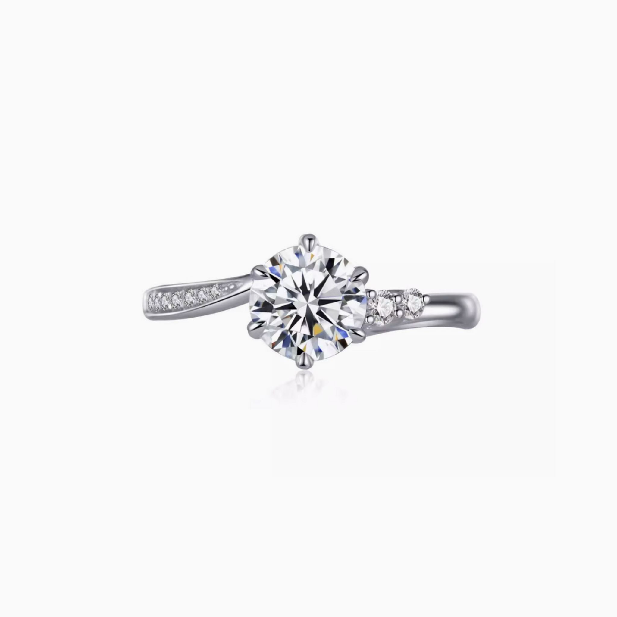 Stellar Round Brilliant Diamond Ring: 1 - Carat