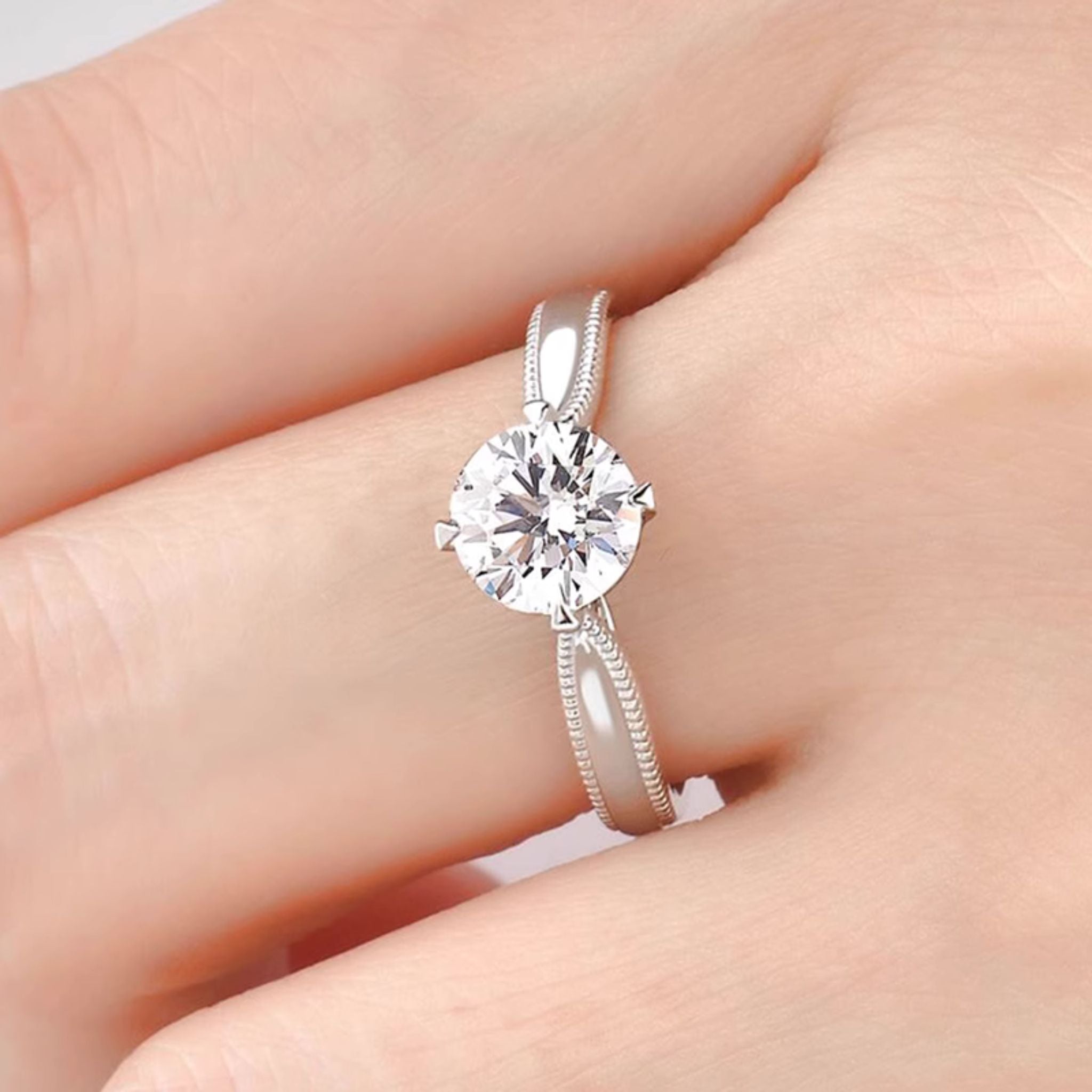 Tanaisie  Round Brilliant Engagement Ring: 1 - Carat