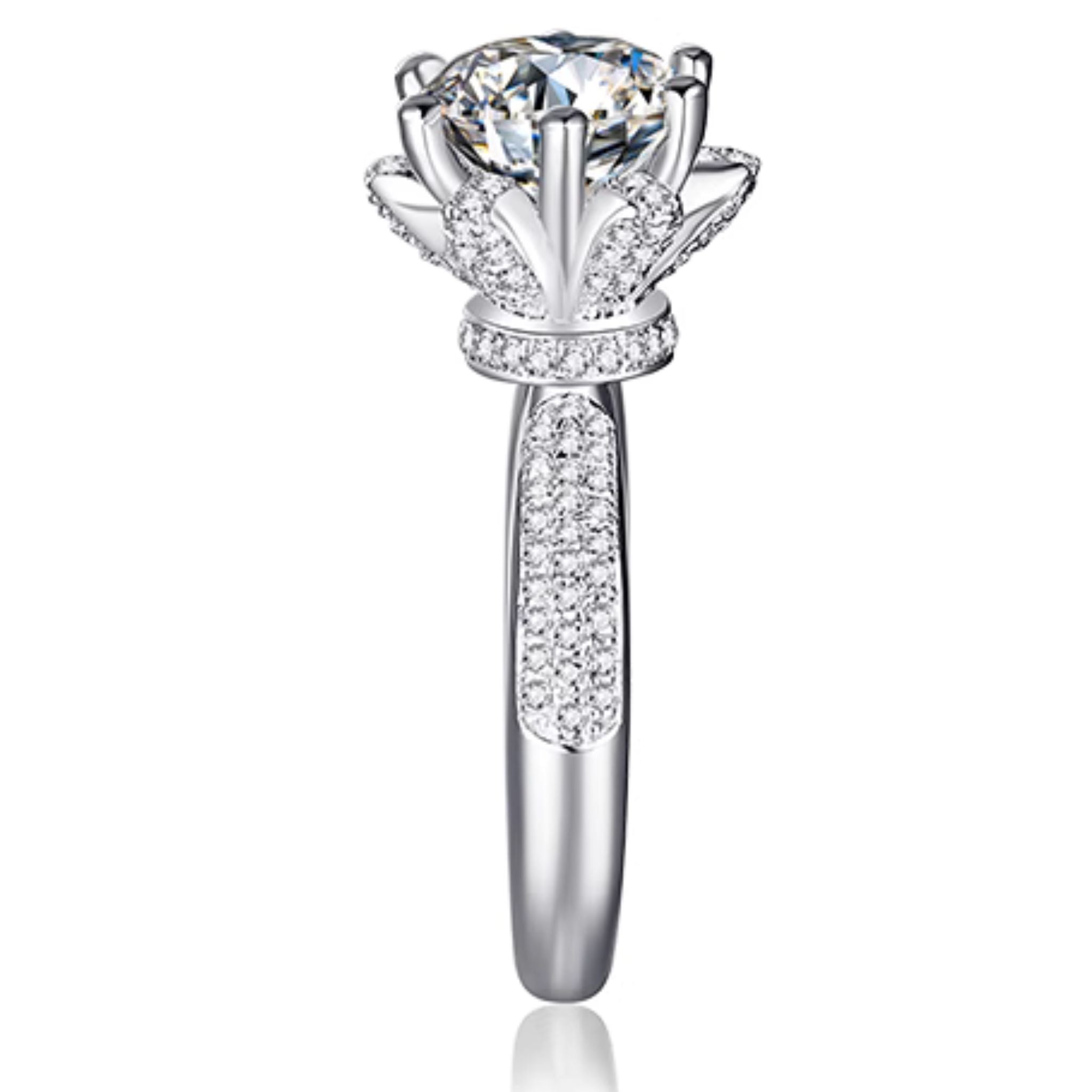 Lotus Pavé: 1 - Carat