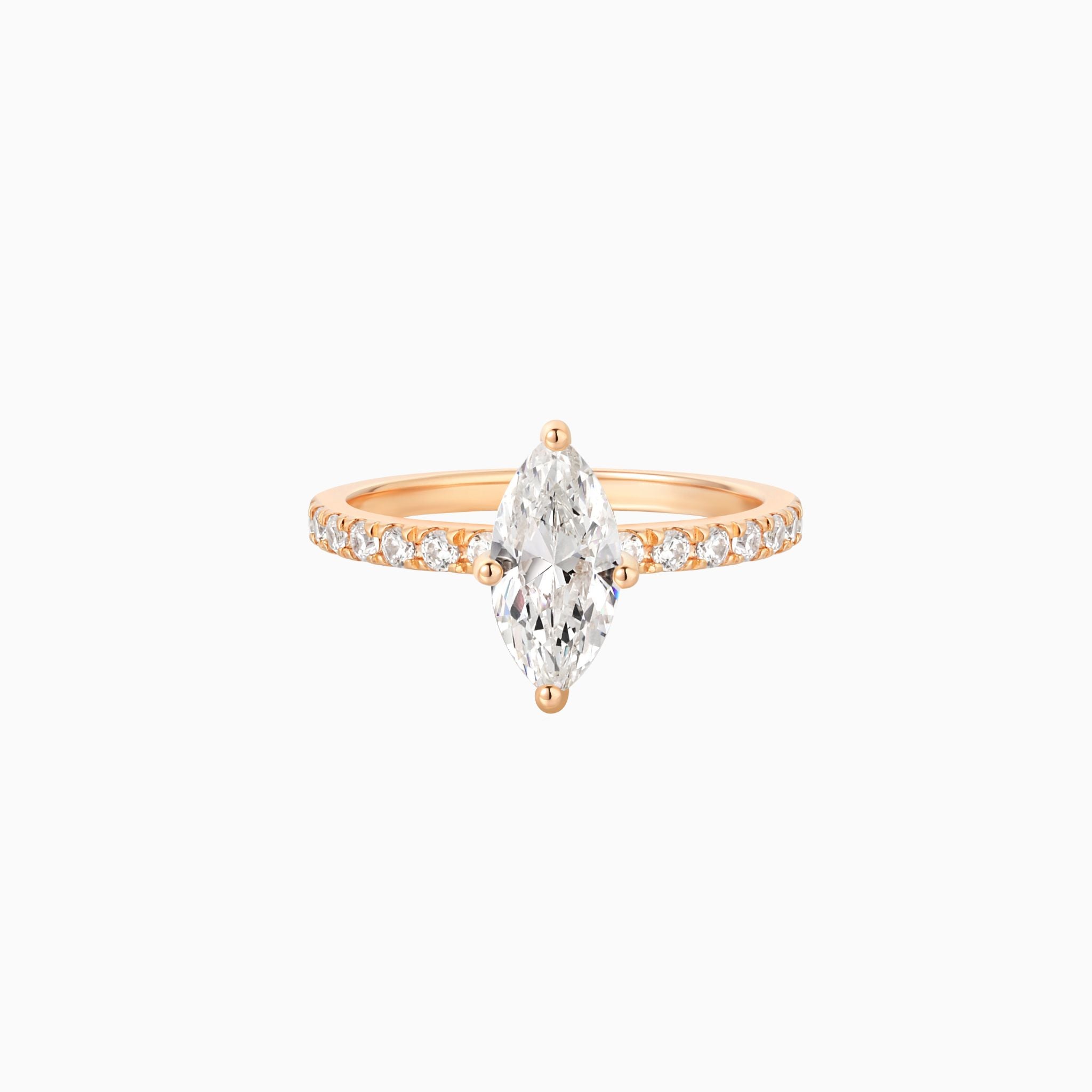 Beaune Marquise Pavé Engagement Ring