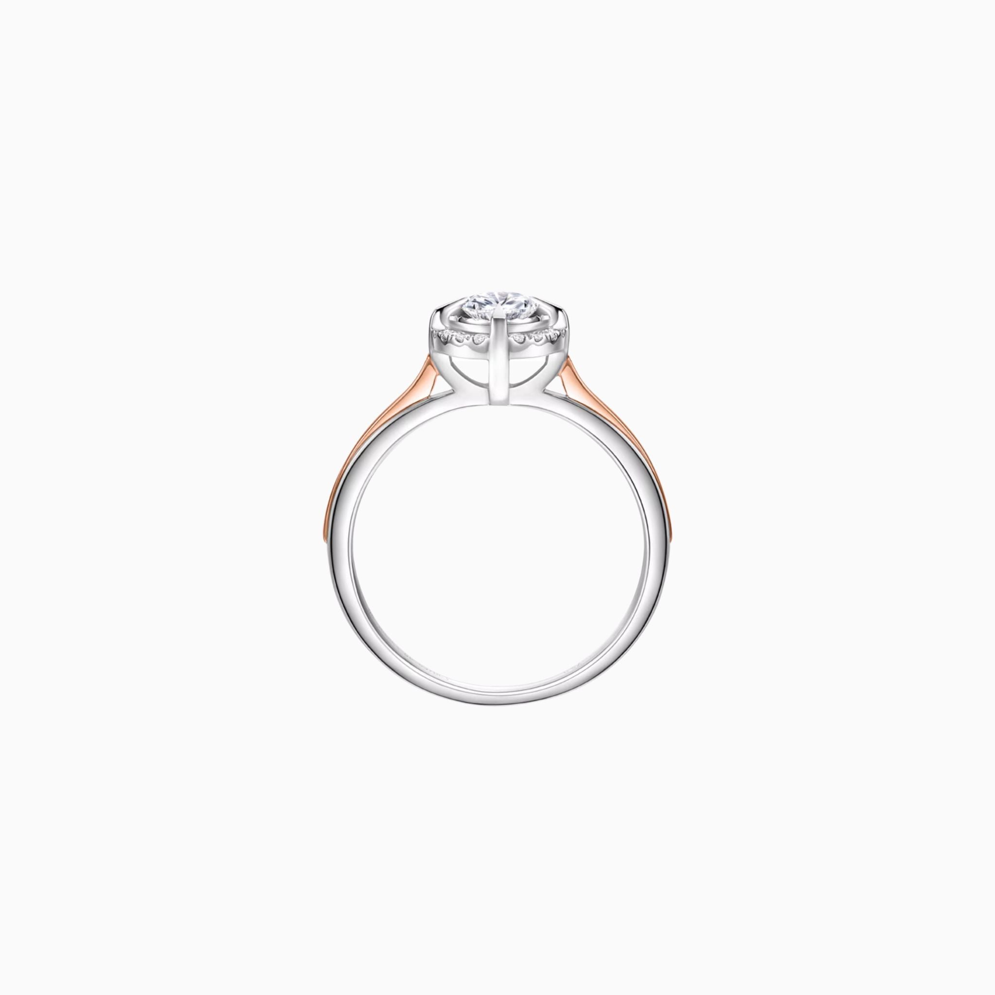 Strelitzia Halo Duo Gold Engagement Ring