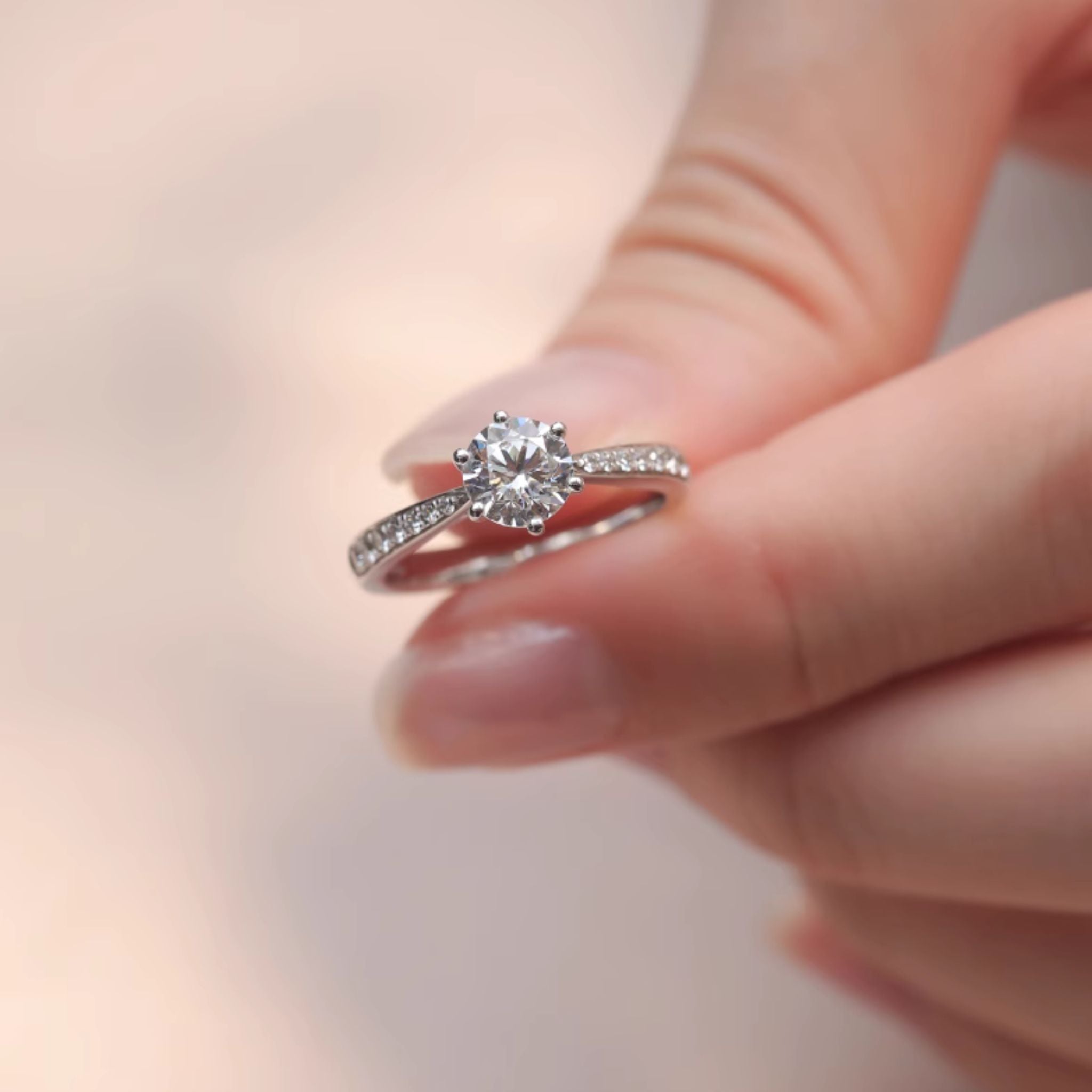 Fleurie Embrace Pavé Engagement Ring