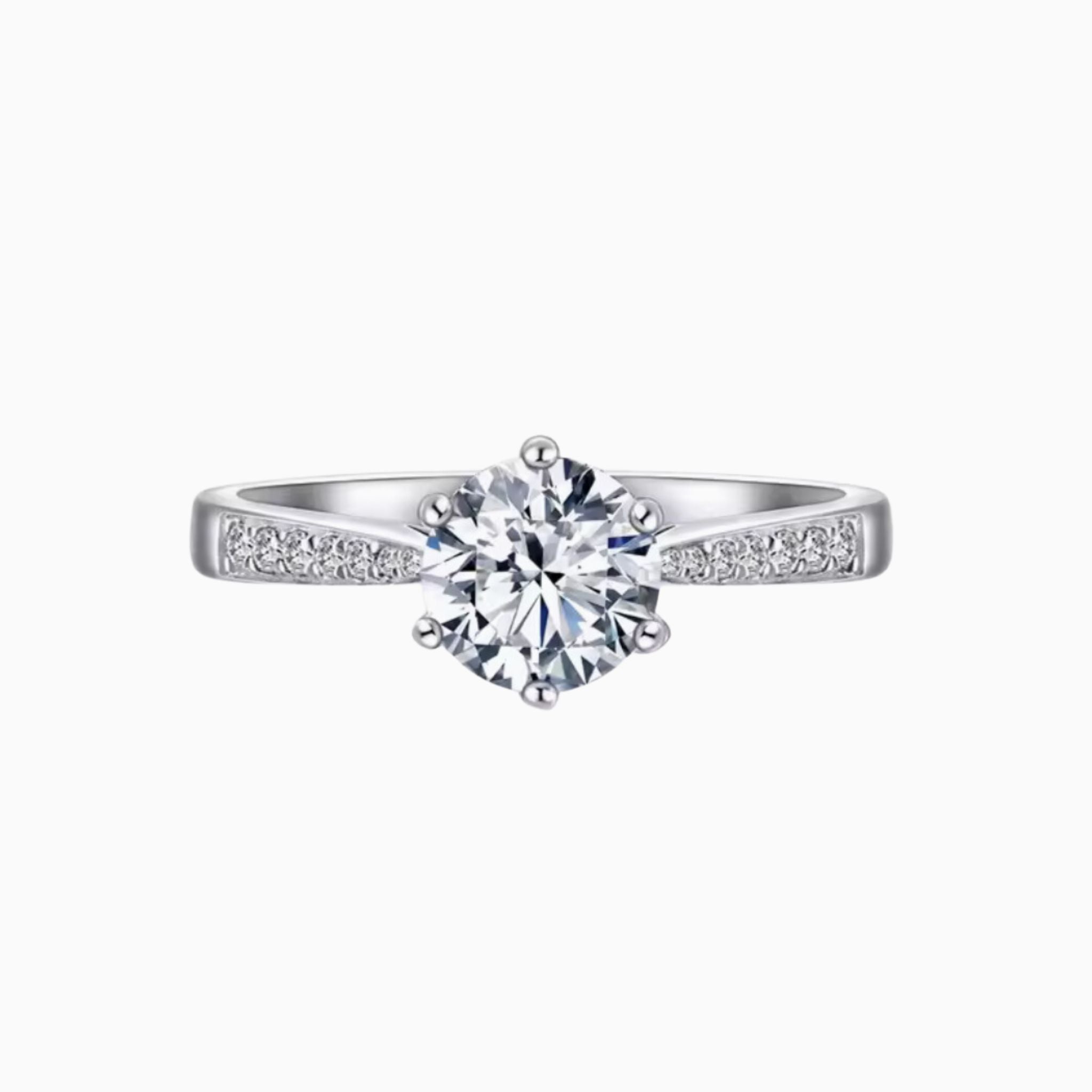 Fleurie Embrace Pavé Engagement Ring: 1 - Carat