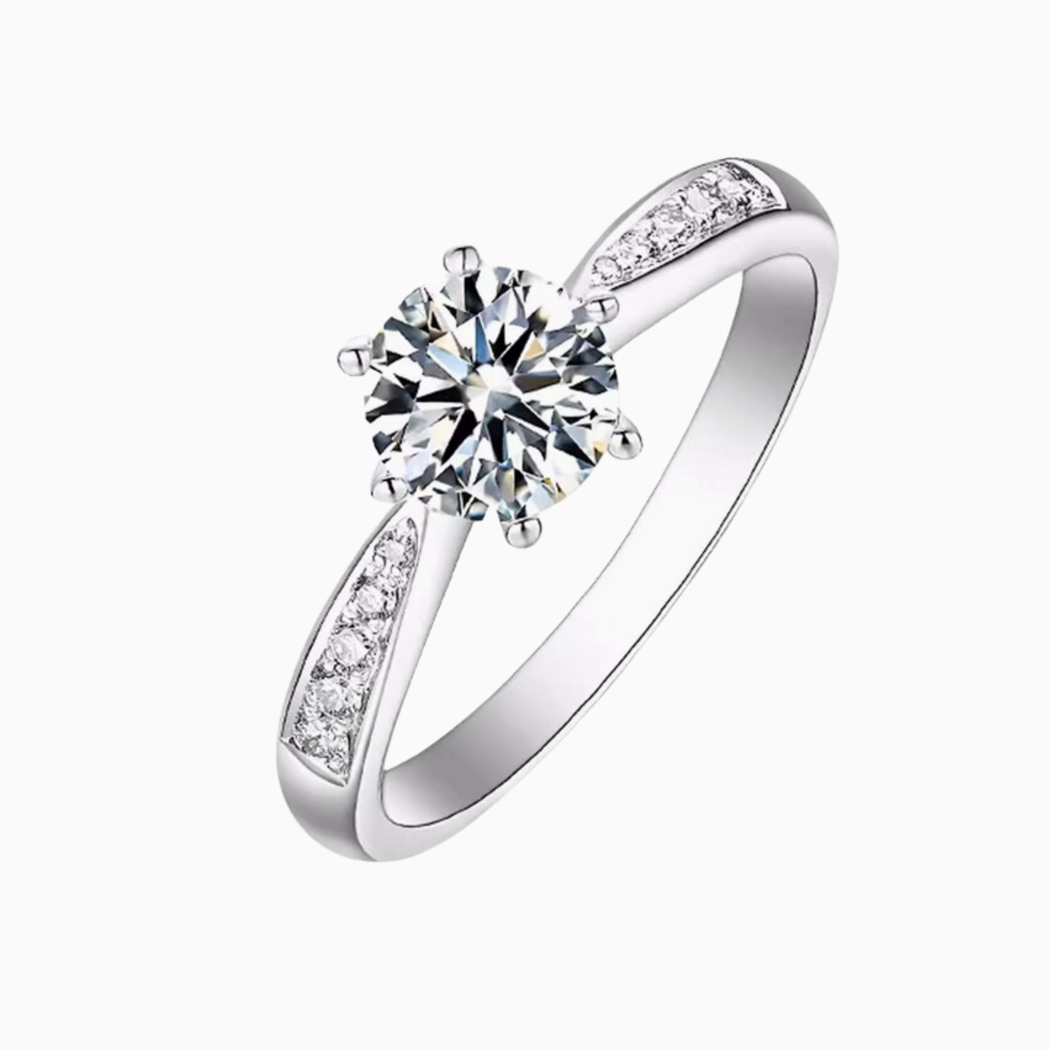 Fleurie Embrace Pavé Engagement Ring: 1 - Carat