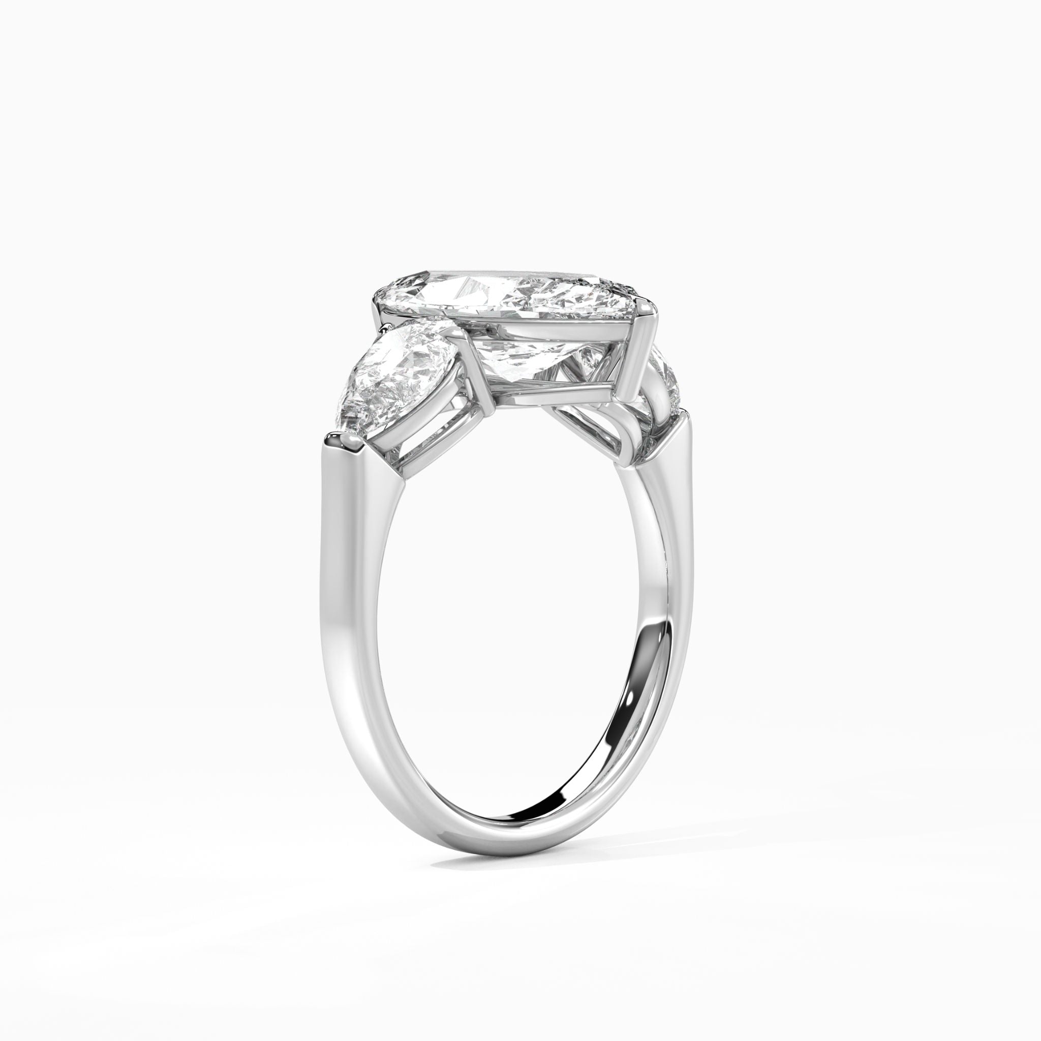 Evelyn Marquise Triple DIamonds Engagement Ring