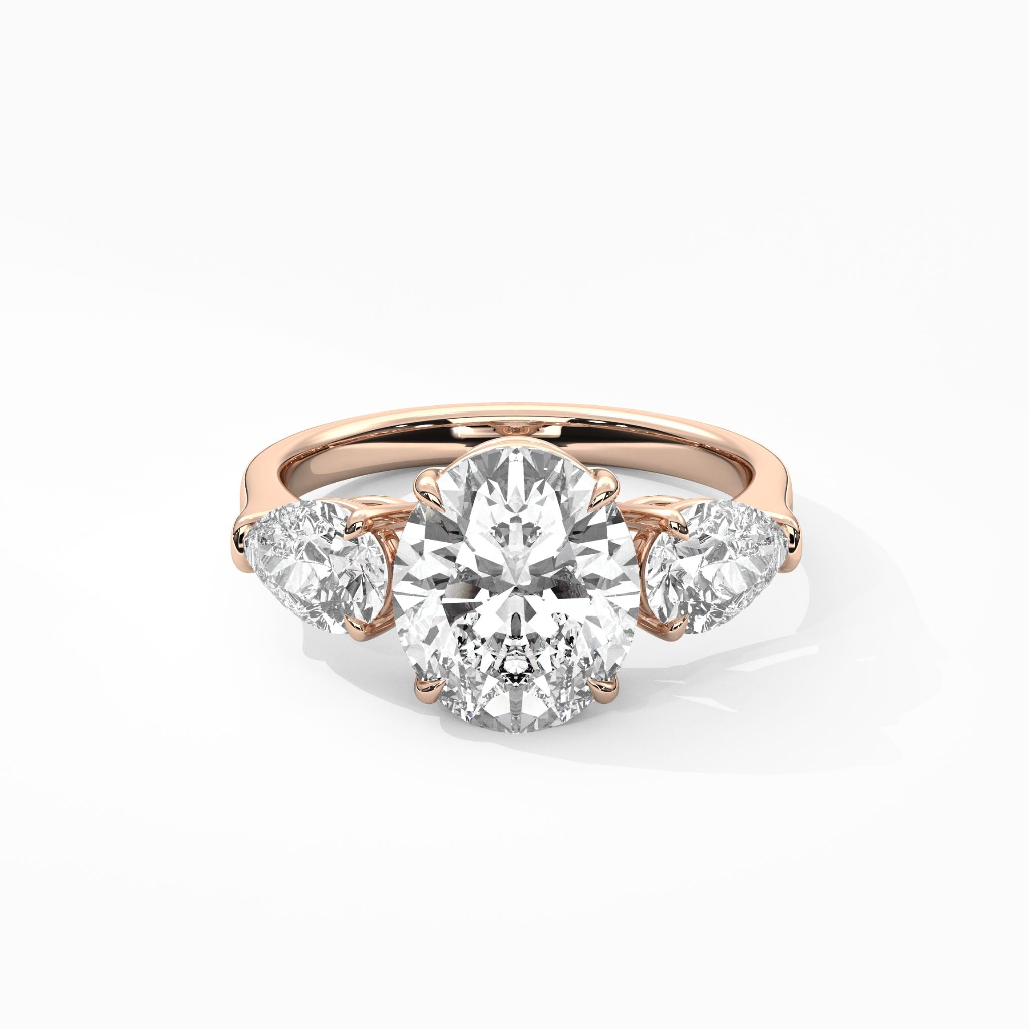 Antoine Oval Triple Diamond Engagement Ring