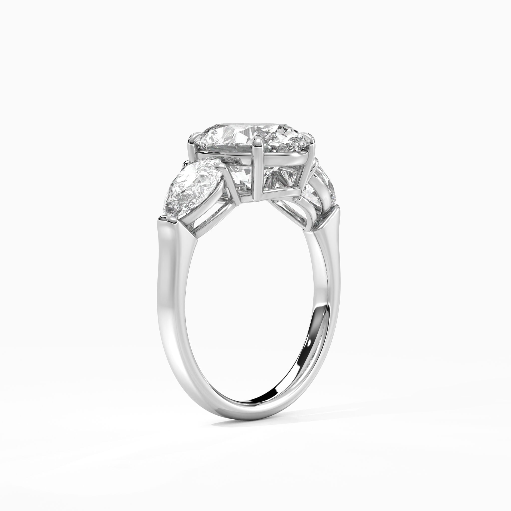 Antoine Oval Triple Diamond Engagement Ring