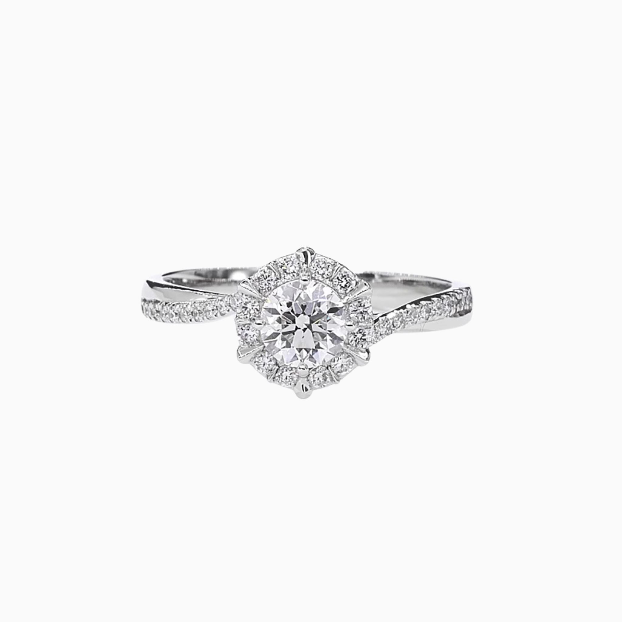 <b>Build Your Own</b> <br>Acacia Halo Engagement Ring<br>