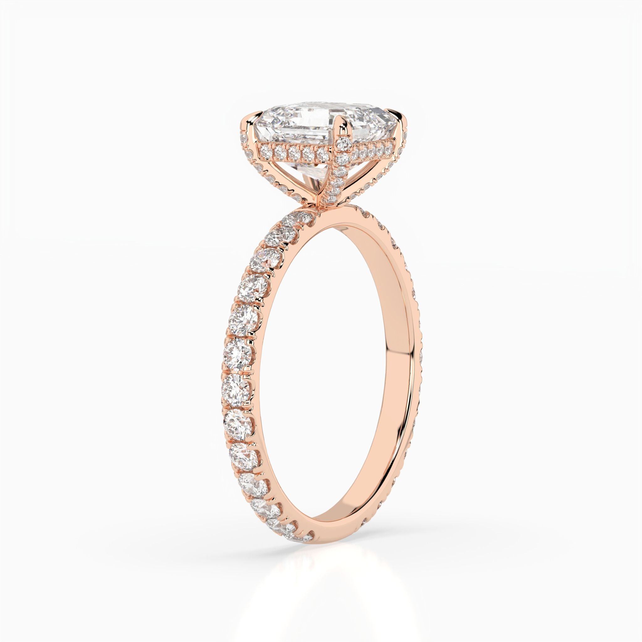 Elize Asscher Pavé Hidden Halo Engagement Ring