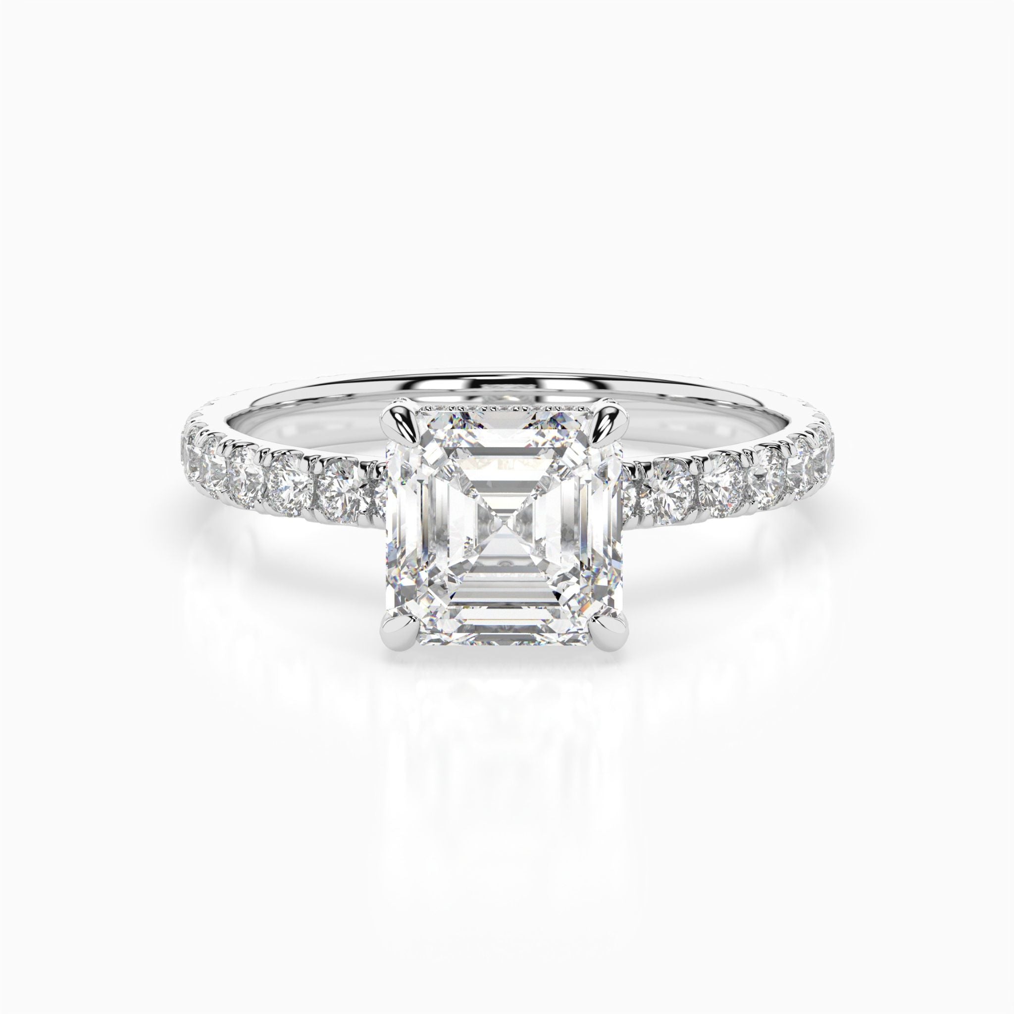 Elize Asscher Pavé Hidden Halo Engagement Ring