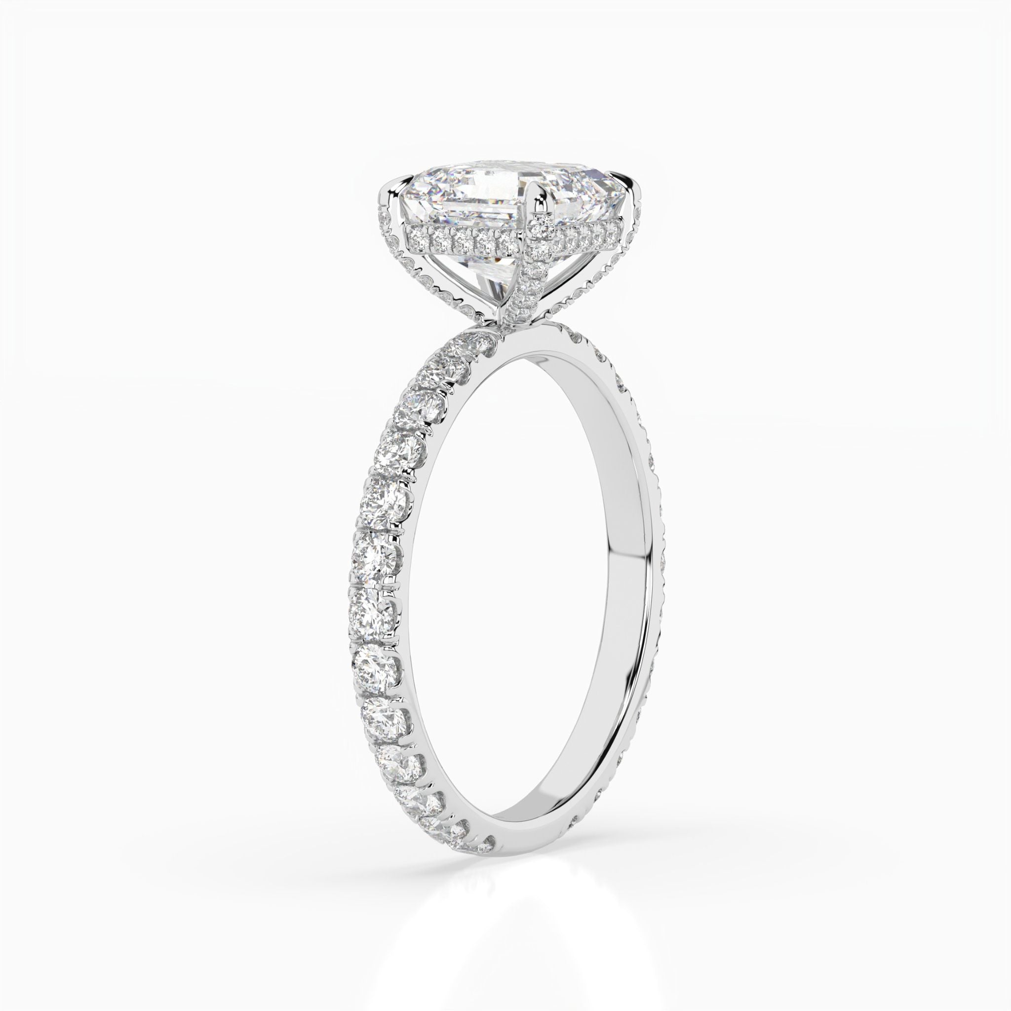 Elize Asscher Pavé Hidden Halo Engagement Ring