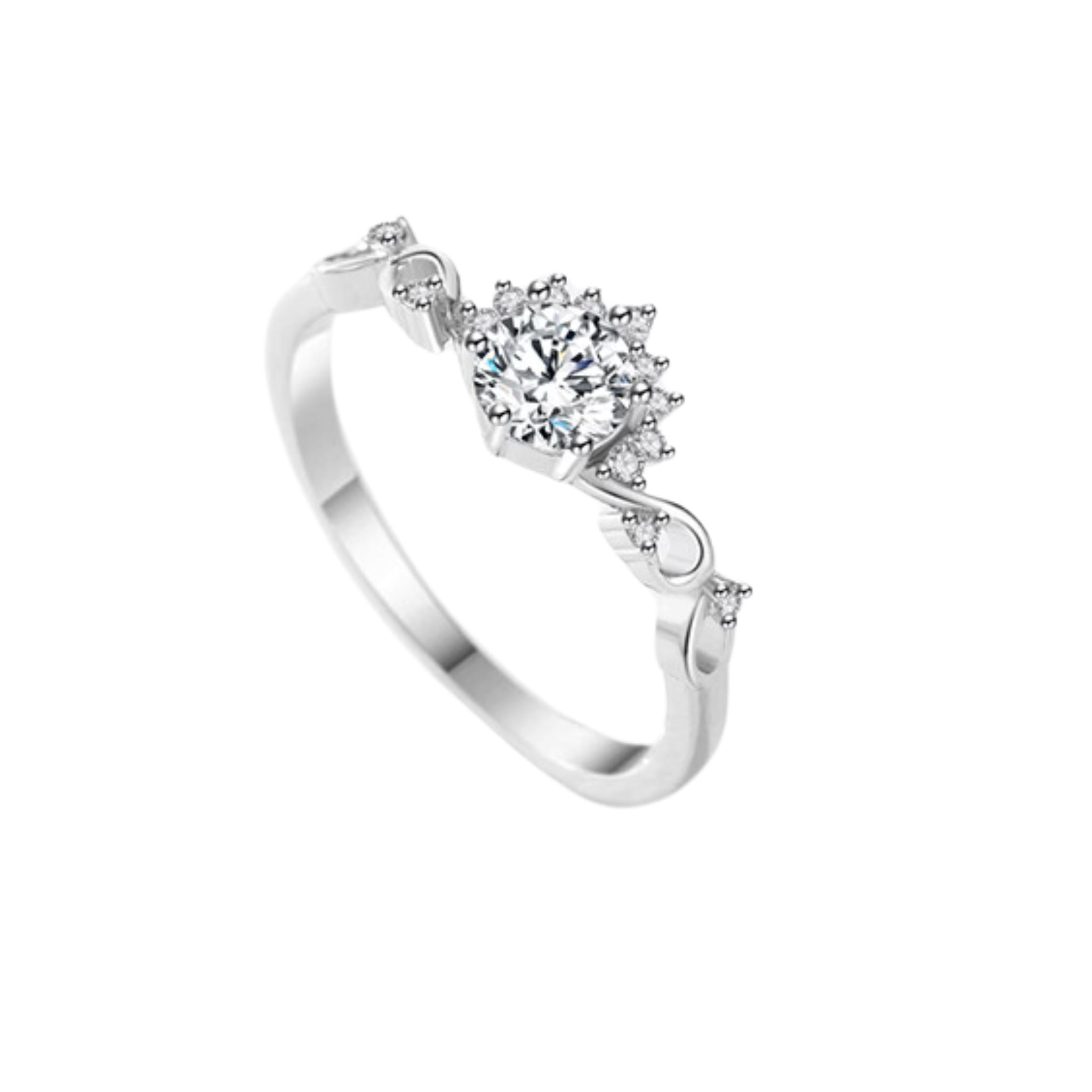 Giroselle Petite Round Brilliant Engagement Ring