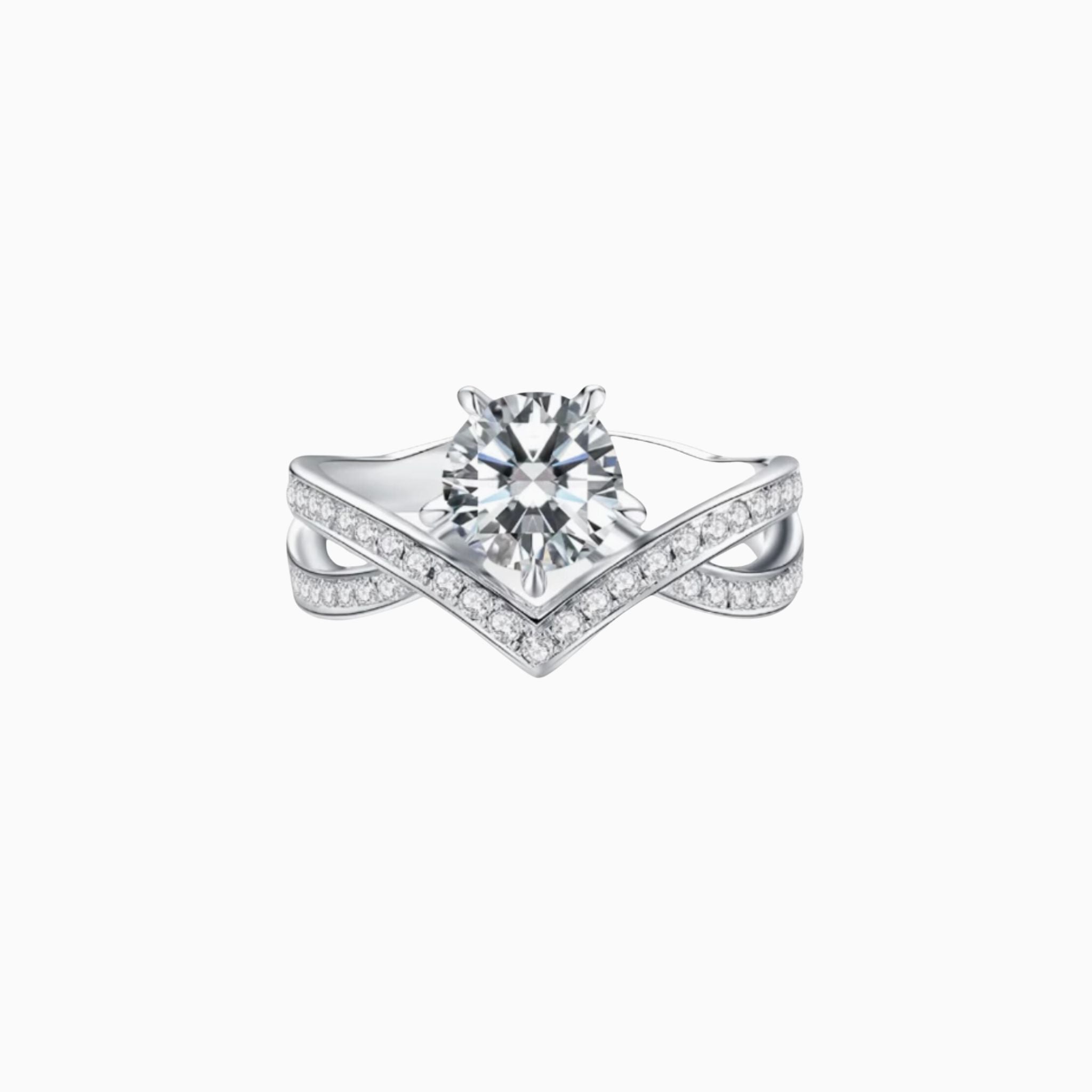 Noyer Crown Round Brilliant Engagement Ring