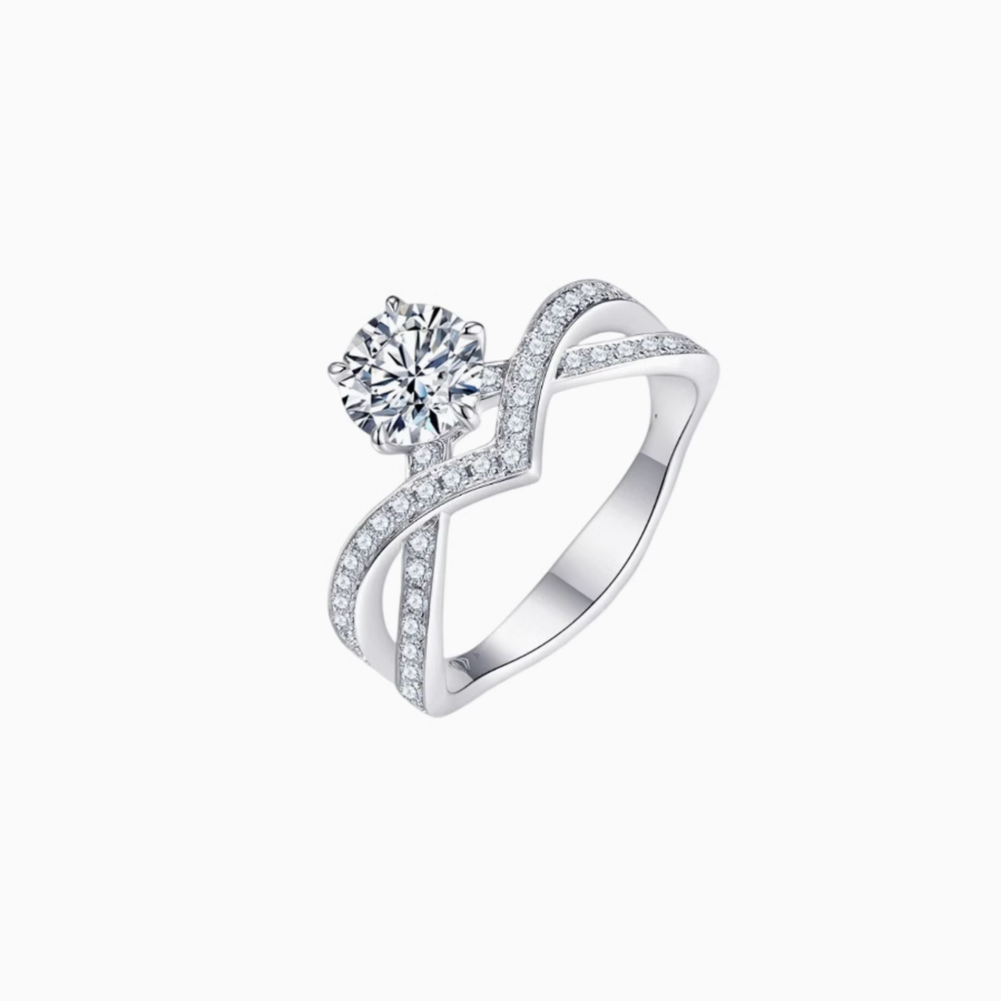 Noyer Crown Round Brilliant Engagement Ring