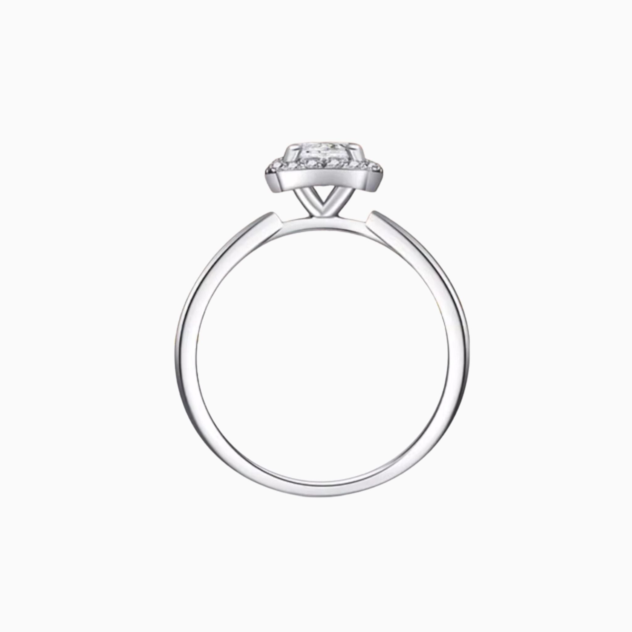 Chardon Princess Cut Halo Engagement Ring