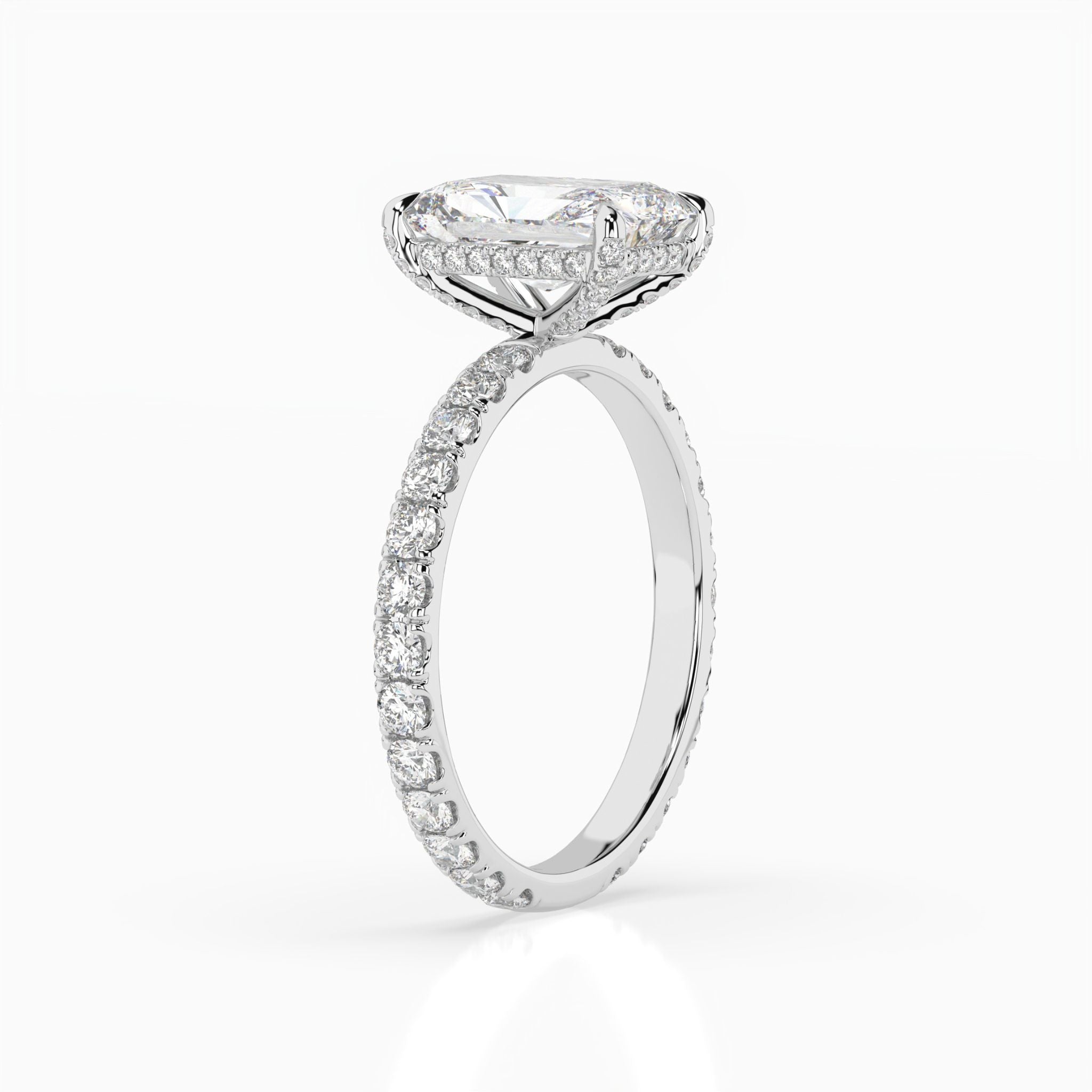 Danique Radiant Pavé Hidden Halo Engagement Ring