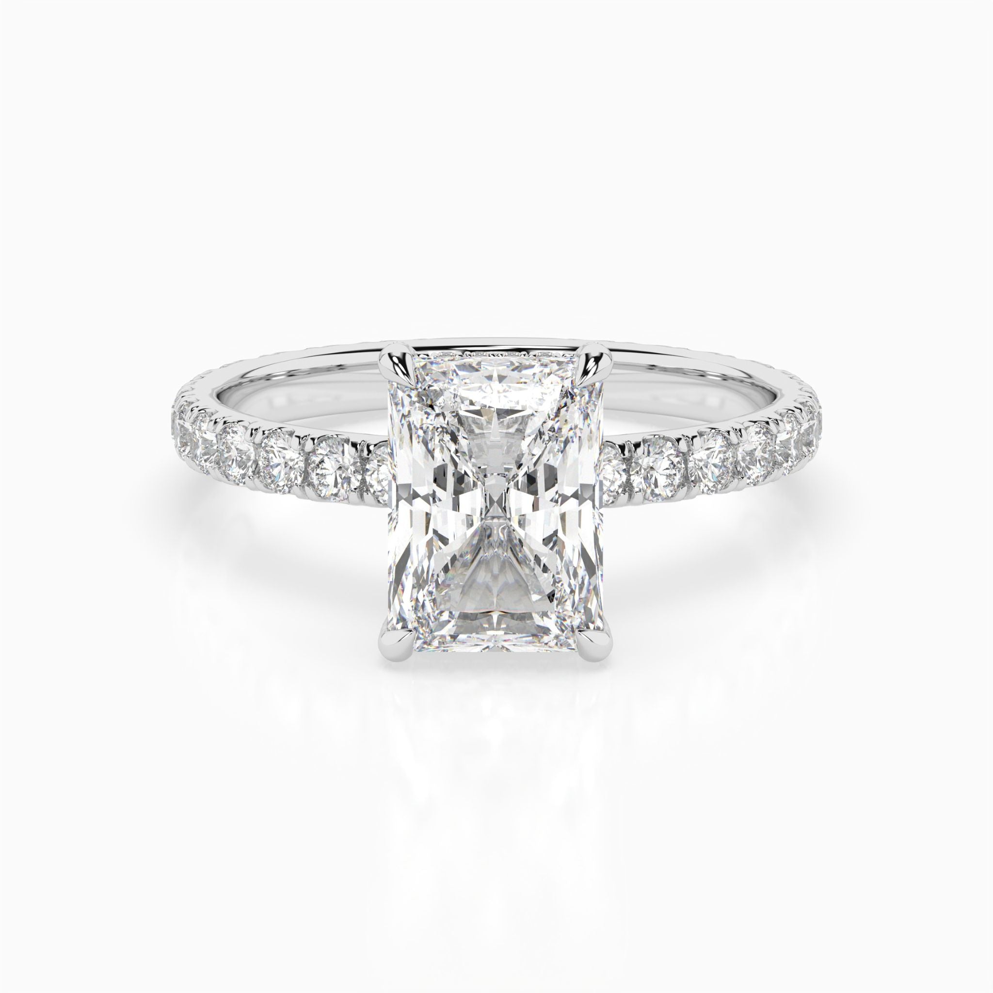 Danique Radiant Pavé Hidden Halo Engagement Ring