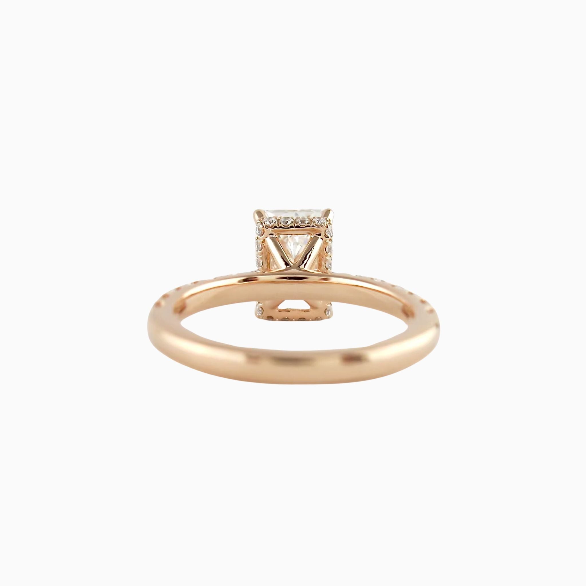 <b>Build Your Own</b> <br>Camellia Radiant Cut Hidden Halo Pavé Engagement Ring<br>