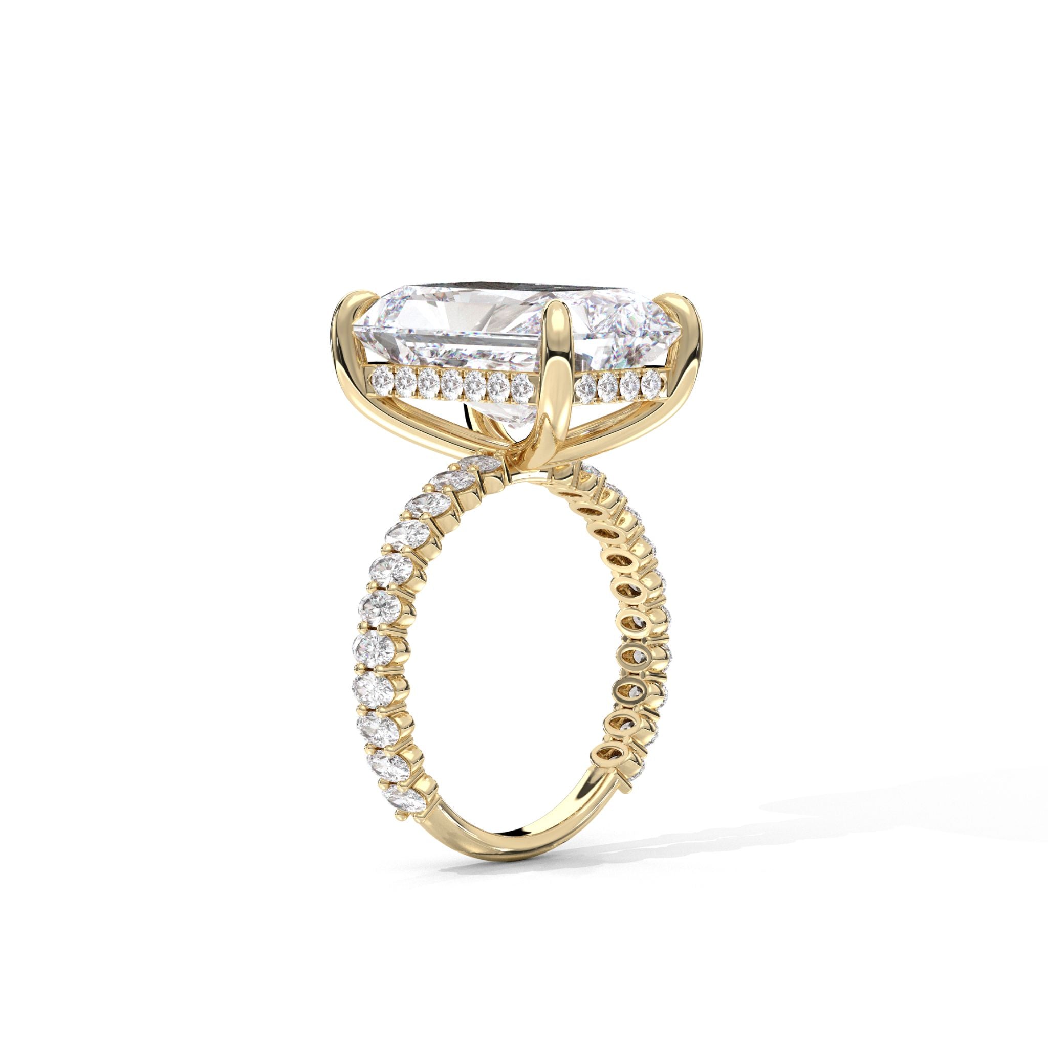 The Lille Radiant Hidden Halo Engagement Ring