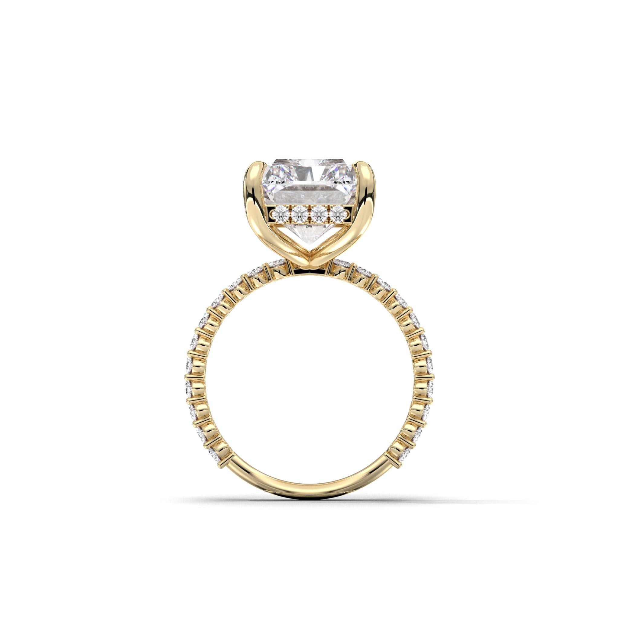 The Lille Radiant Hidden Halo Engagement Ring