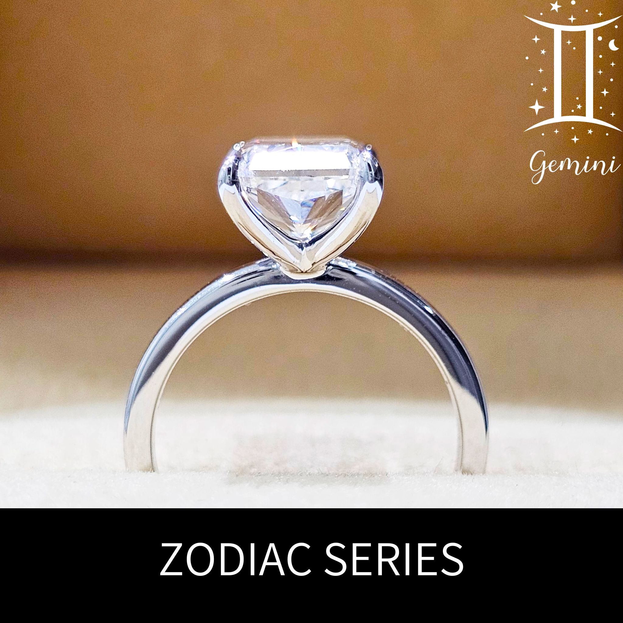 Gemini Radiant Engagement Ring