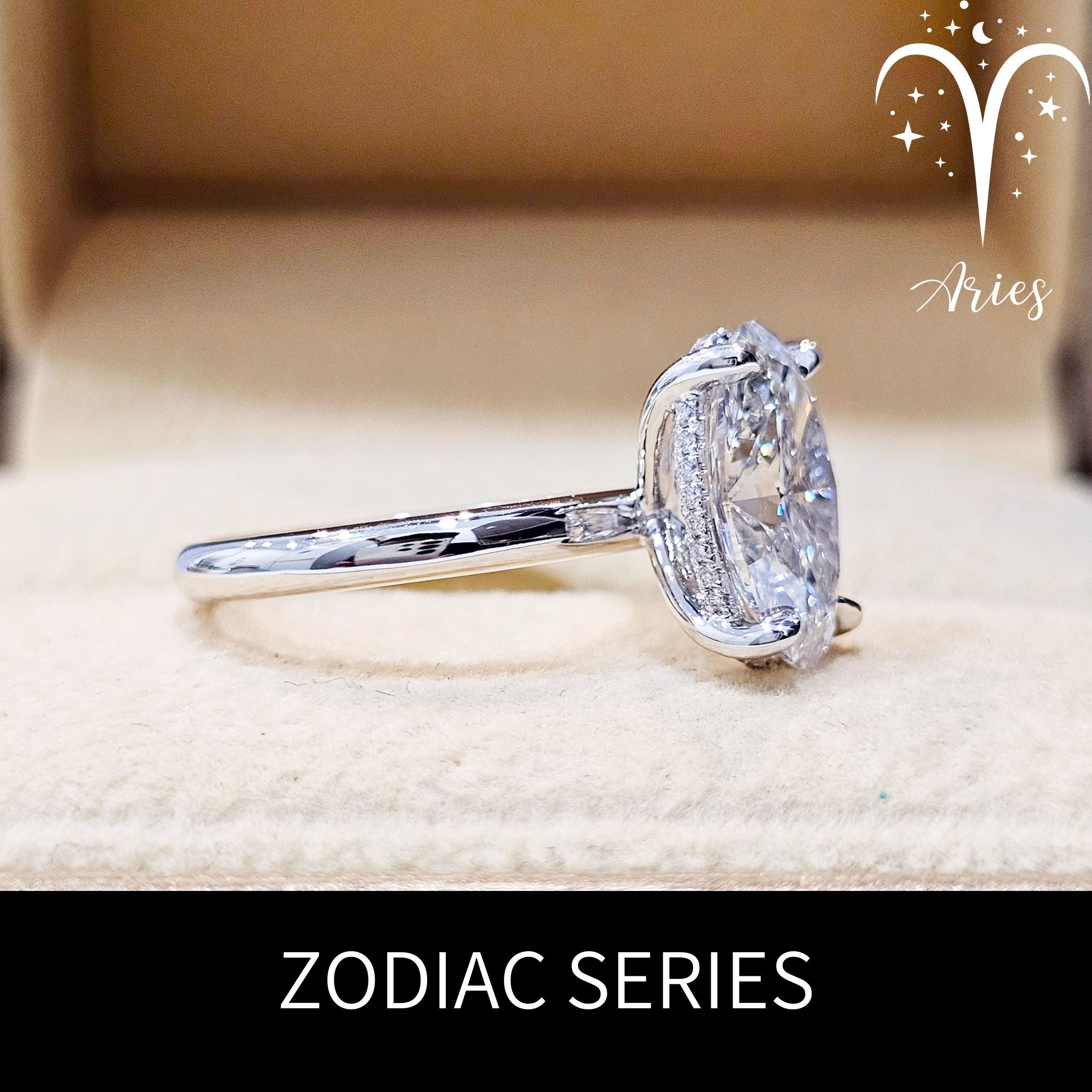 Aries Oval Brilliant Engagement Ring