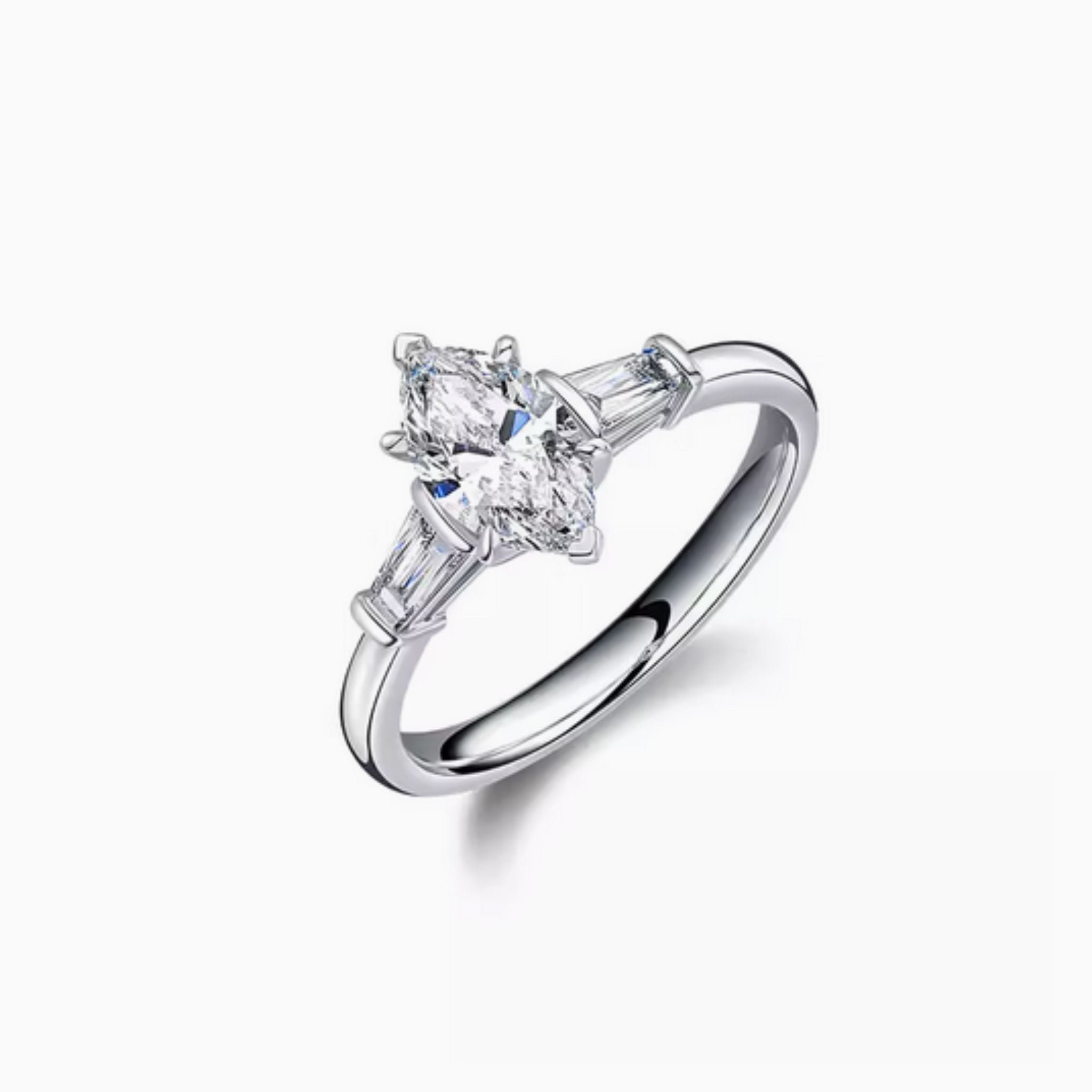 Marquise Three Stone Engagement Ring