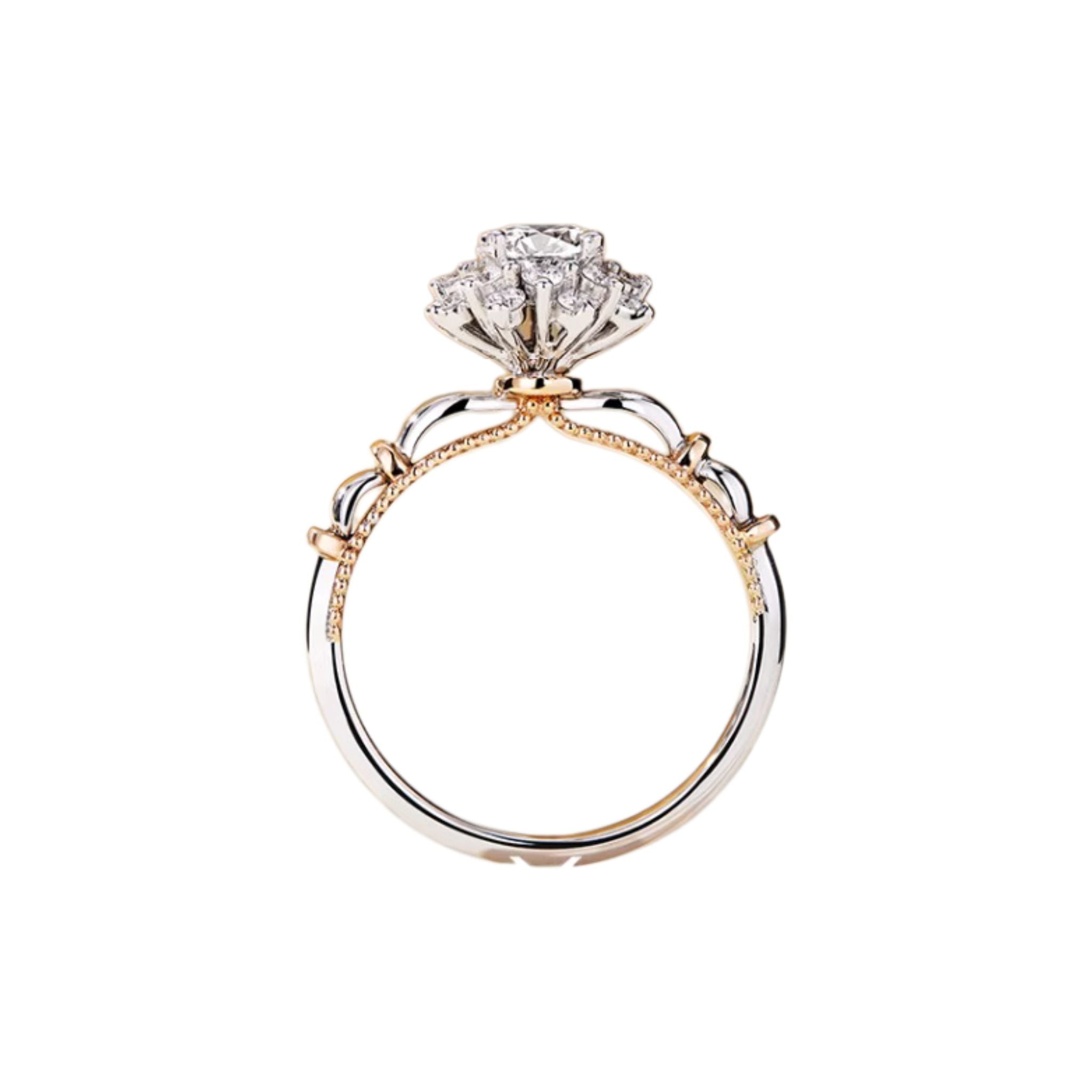 Morgeline Duo Gold Engagement Ring